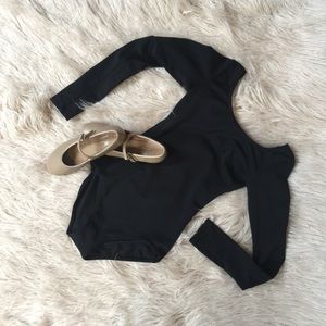 Capezio long sleeve scoop neck leotard
